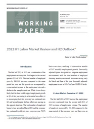 (Working Paper 2022-02) 2022 H1 Labor Market Review and H2 Outlook