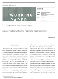 (Working Paper 2017-15/Employment and Labor Policies in Transition: Employment) Employee Protection to Facilitate Restructuring