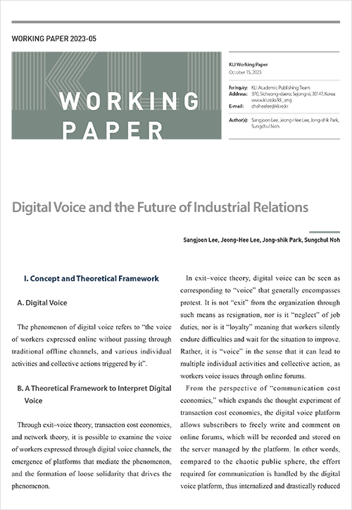 (Working Paper 2023-05) Digital Voice and the Future of Industrial Relations