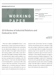 (Working Paper 2019-02) 2018 Review of Industrial Relations and Outlook for 2019