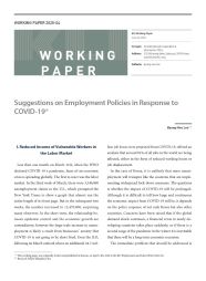 (Working Paper 2020-04) Suggestions on Employment Policies in Response to COVID-19 