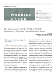 (Working Paper 2022-04) The Climate Crisis and the World of Work (II) : Responding to the Climate Crisis and the Labor Market