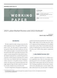 (Working Paper 2022-01) 2021 Labor Market Review and 2022 Outlook