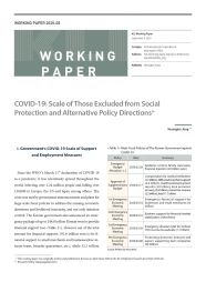 (Working Paper 2020-08) COVID-19: Scale of Those Excluded from Social Protection and Alternative Policy Directions
